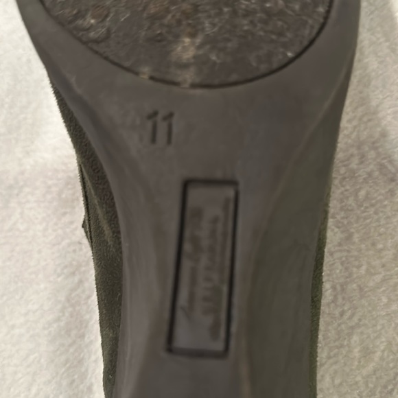 Green suede wedges sz 11 - Picture 4 of 4